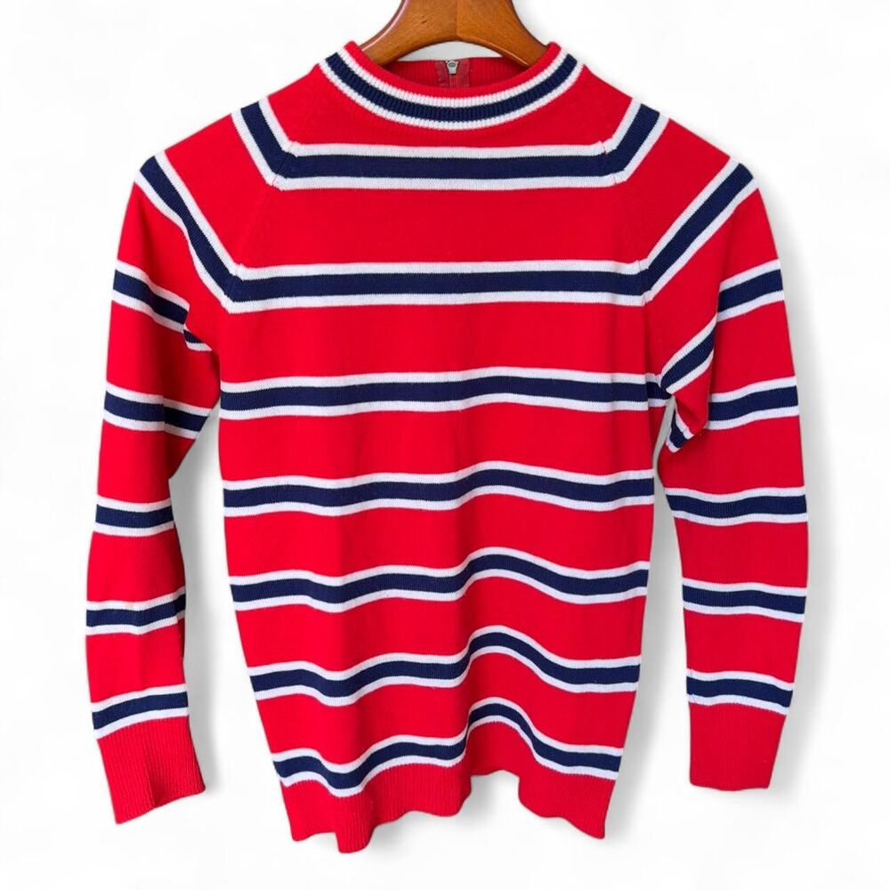 Vintage 70s/80s Sears Red Striped Sweater size S
